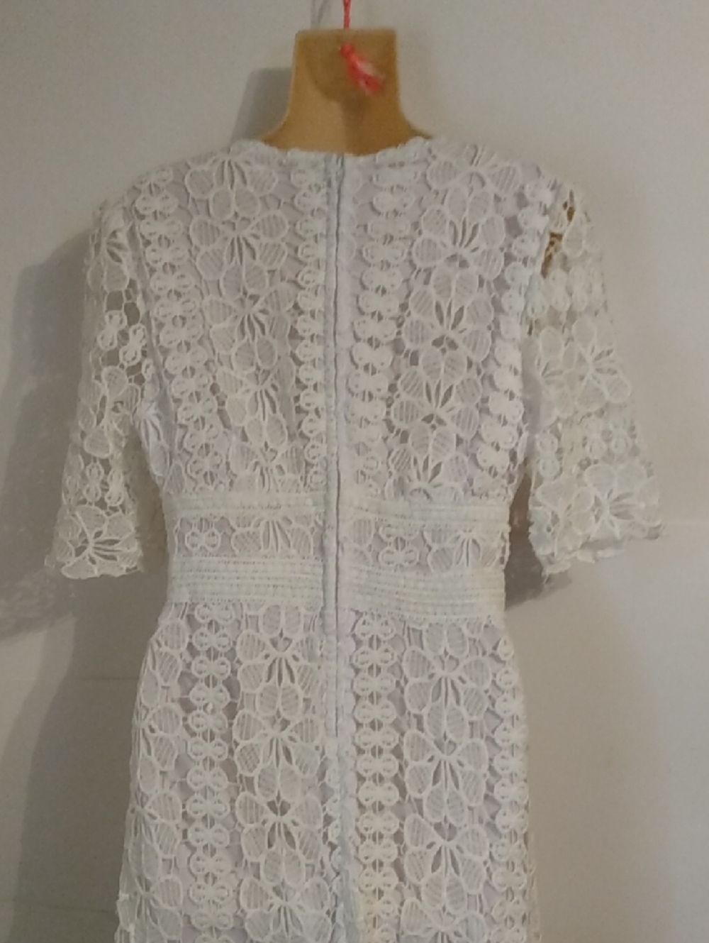 White Lace crochet Boho Bohemian Whimsygoth  Fairy Maxi Dress - Picture 6 of 11